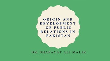 Development of PR in Pakistan | AIOU code 968 | Urdu/Hindi | part 2