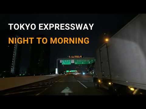 Rainy Night to Early Morning Tokyo Expressway Drive from Odaiba | Real Road Sounds