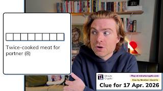 Minute Cryptic Clue 661: Twice-cooked meat for partner (8)
