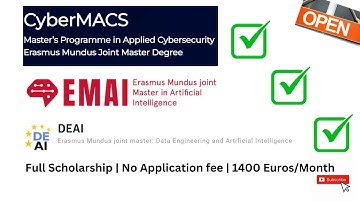 3 in 1 Erasmus Mundus 2026 DEAI EMAI CyberMacs Application page navigation | Joint MSc