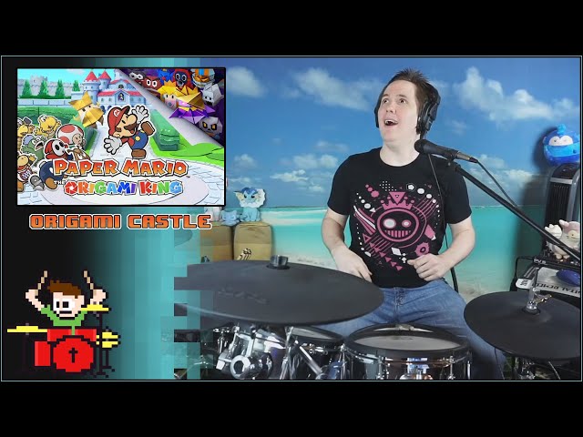 Origami Castle From Paper Mario: The Origami King On Drums! class=