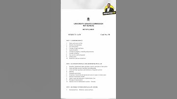UGC NET JRF Law Syllabus#ugcnetlaw #ugcnet2024 #legaledgeaftercollege #trending #shortvideo #ugc