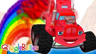 Monster Truck Cartoons for Kids | Learn Colors and Race | 50 MINUTES  | GiggleBellies