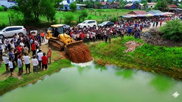 Interesting Video A New Project! By Skill Bulldozer Pushing Soil And Dump Truck 5 Ton Unloading Soil