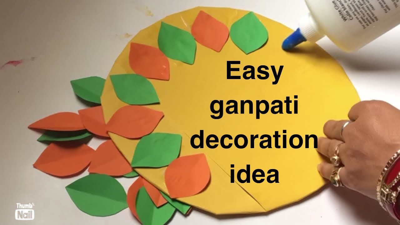 5 minute me kare Ganpati ji ke pooja decoration\\Ganpati decoration