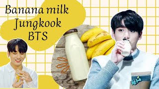 Susu pisang Korea | Jungkook banana milk recipe | banana milkshake