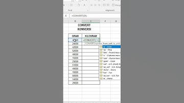 Konversi Gram Ke Kilogram Di microsoft Excel #Shorts