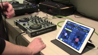 Hercules DJ Console RMX 2 & DJUCED + Cross DJ + DJ Player APP on iPad