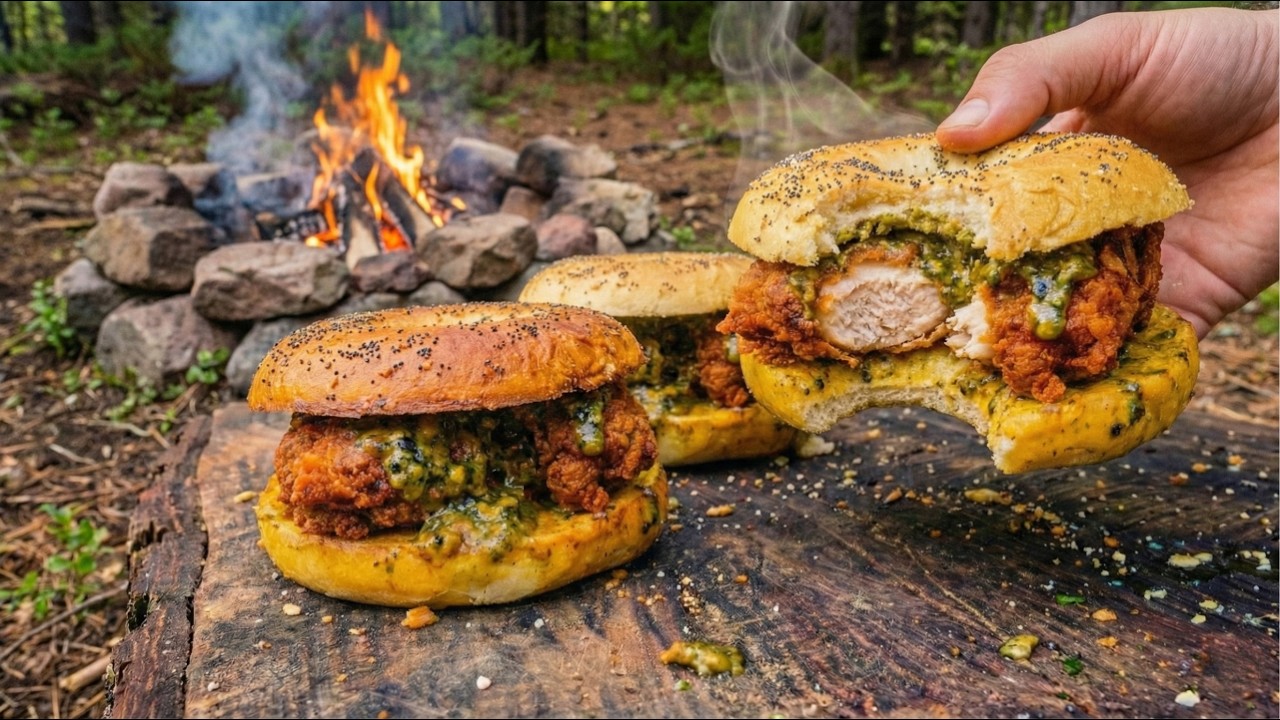 Wilderness-Inspired Fried Chicken Bagels