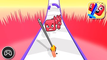 Sword Cut Run - Gameplay Walkthrough Part 23 - Basic Solution Levels 74-77 (iOS, Android)