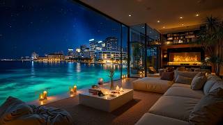 Elegant Beachside Ambience 🌃 4K Luxury Apartment with Smooth Jazz Background Music for Unwind screenshot 5