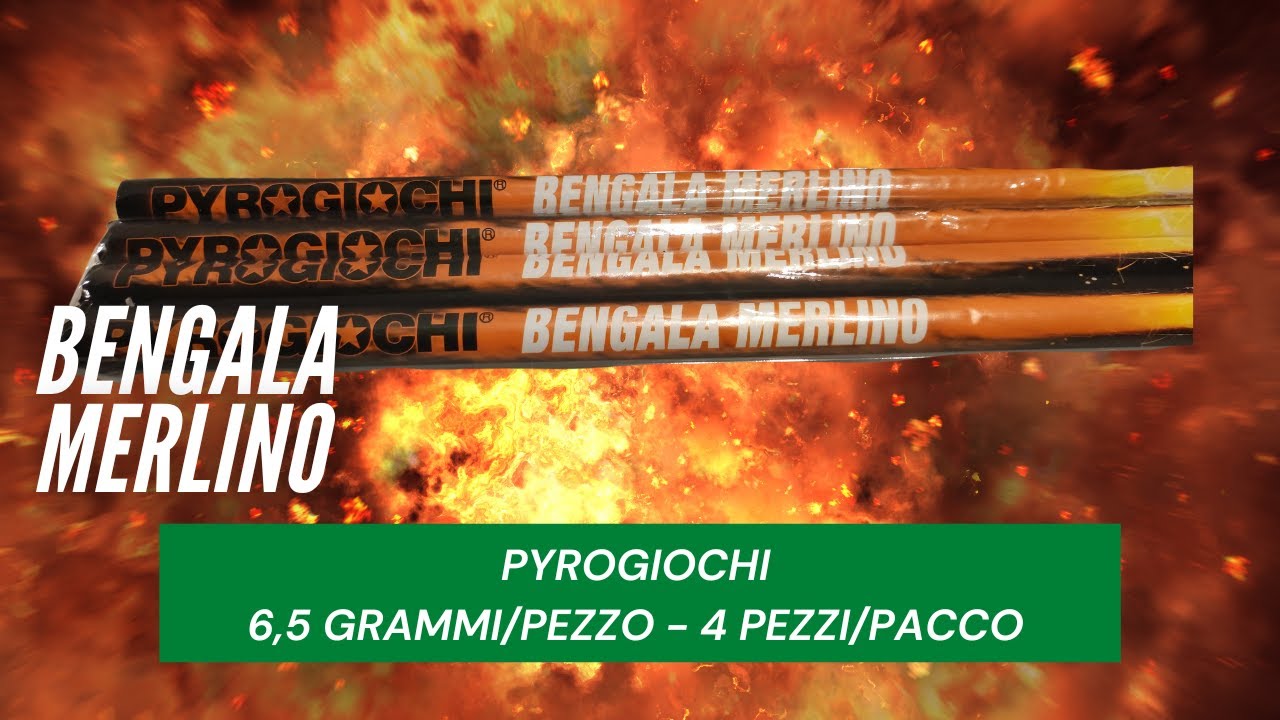 Test Fontana BENGALA MERLINO di PYROGIOCHI - Bengala della LIDL - YouTube