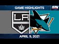 NHL Game Highlights | Kings vs. Sharks – Apr. 09, 2021