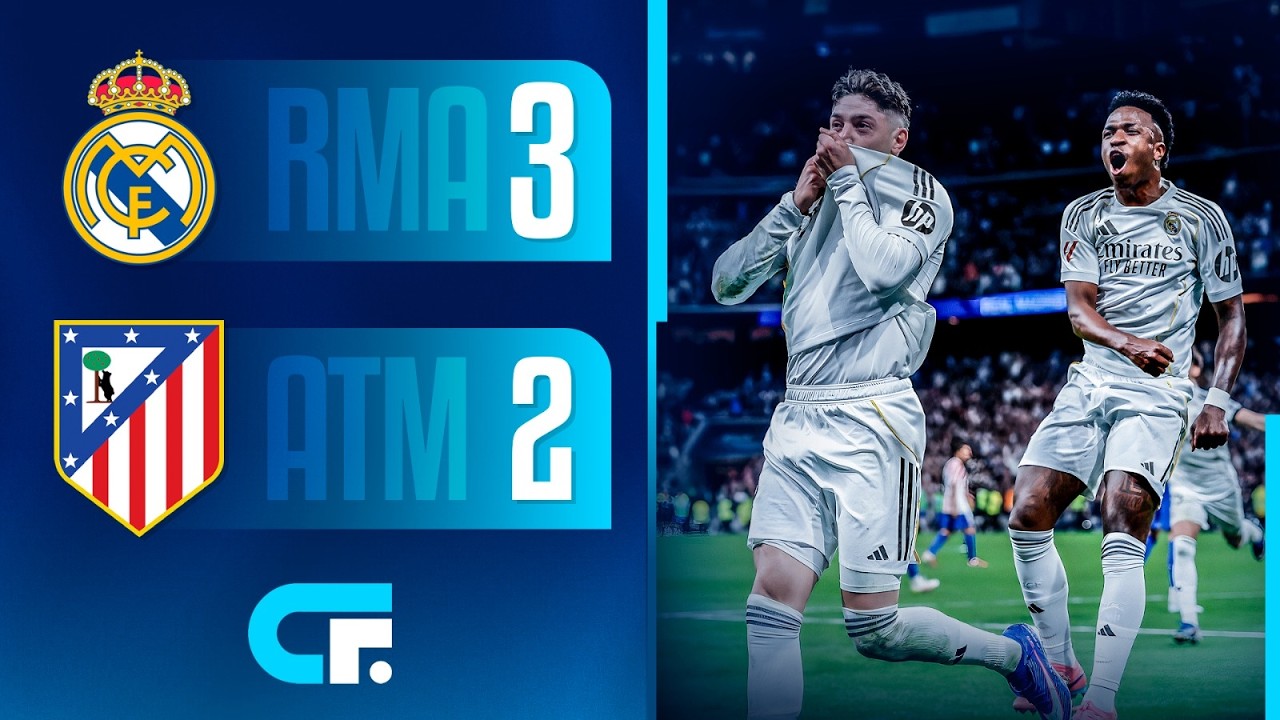 REAL MADRID VENCIÓ 3-2 al ATLÉTICO de MADRID en el DERBI y sigue en la ...