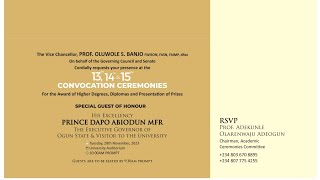 13th, 14th & 15th Convocation Ceremony for Undergraduate