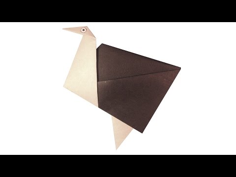 Оригами страус видео