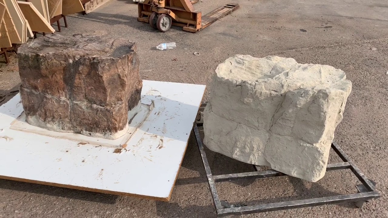 GFRC Artificial Rock Build Product Process - YouTube