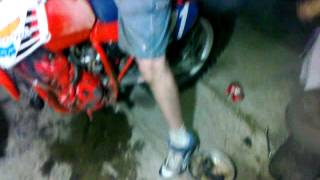 81 Honda CR125 First Start after top end rebuild