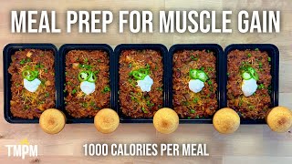 1000 Calorie Chili Meal Prep for Muscle Gain