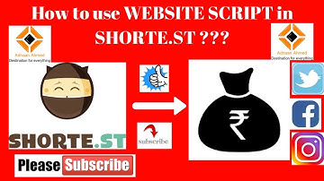 How to use WEBSITE SCRIPT in SHORTE.ST ???