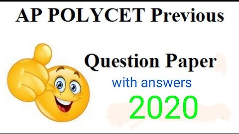 A.P  Polycet 2020 Entrance Exam Paper