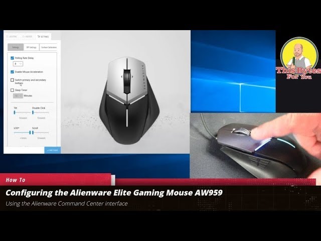 Alienware Elite Gaming Mouse Aw959 With The Alienware Command Center Interface Youtube