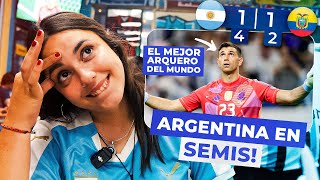 Thumbnail for ARGENTINA 1 (4) - ECUADOR 1 (2) | REACCIÓN de HINCHA URUGUAYA rodeada de ARGENTINOS *Copa América*