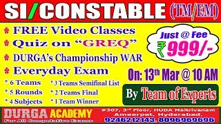 SI/CONSTABLE (TM/EM) Offline Training in DURGA ACADEMY screenshot 5