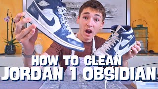 HOW TO CLEAN Jordan 1 mid Obsidian ! (tuto en français)