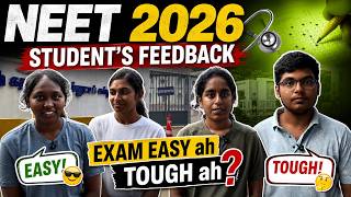 NEET Exam Easy or Tough - Live Students Feedback - NEET 2026 Mizpah Academy 