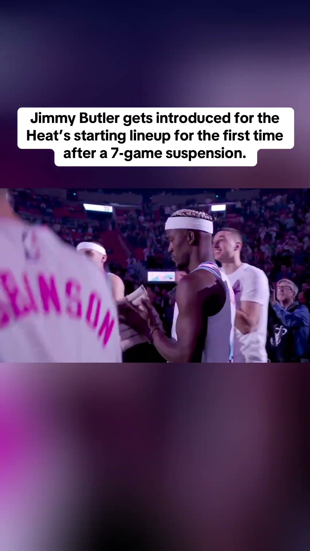Jimmy Butler's first introduction since suspension