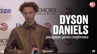 Hawks vs. Celtics Postgame Press Conference: Dyson Daniels