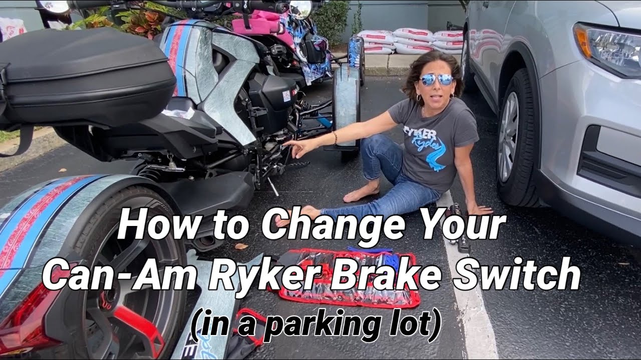 How to Change a Brake Switch on a CanAm Ryker (in a parking lot) YouTube