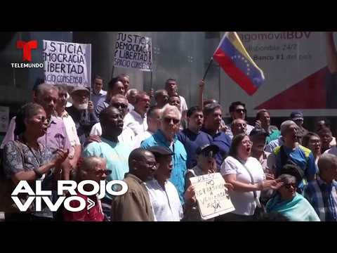 Protestan frente a la ONU en Caracas por presencia de Delcy Rodríguez