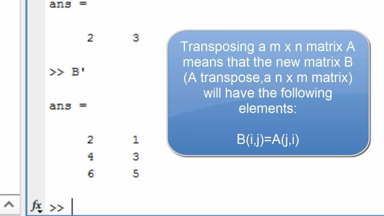 Working With Matrices In Matlab - Tutorial - It Lectures