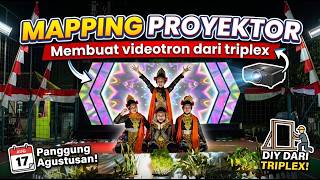 Mapping Proyektor membuat backdrop panggung agustusan seperti videotron #mappingproyektor #resolume