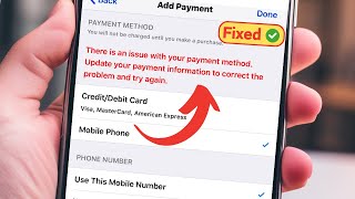 There is an issue with your payment method update your payment information