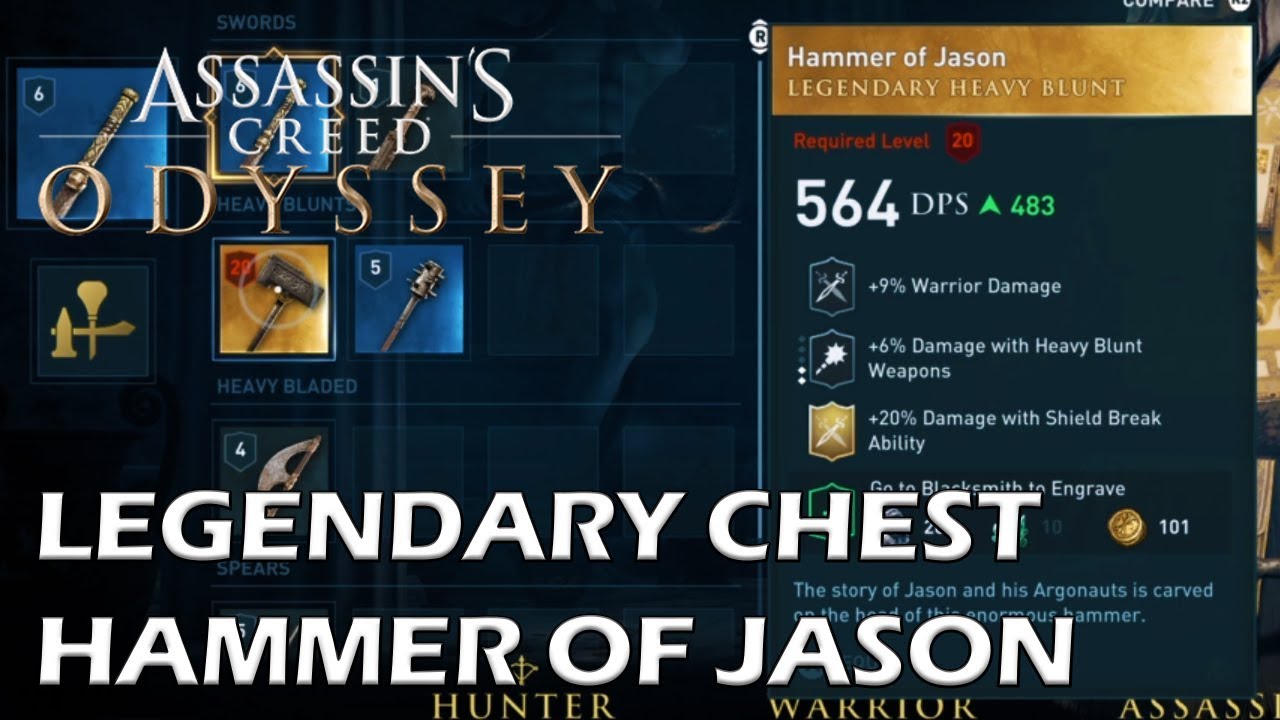 Assassin's Creed Odyssey Legendary Chest Location / Hammer of Jason