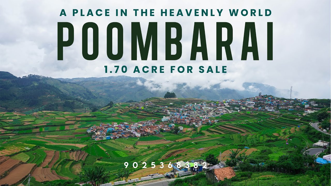 Poombarai Organic agriculture land for sale | most beautiful land sale in kodaikanal | 1.70