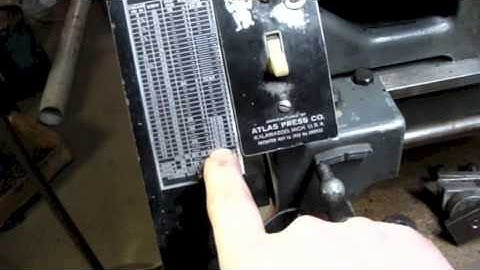 Atlas 9" Lathe Part 25