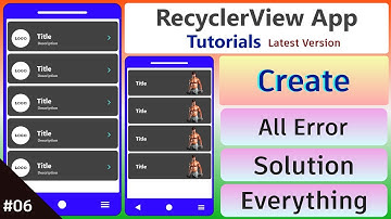 Part : 04 - C || Create recycler view items || Solve all error || RecyclerView App Tutorial