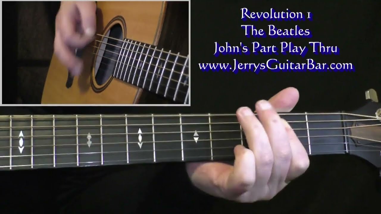 The Beatles Revolution 1 | John's Part Guitar Play Thru
