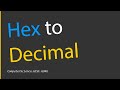 How to convert hexadecimal to decimal