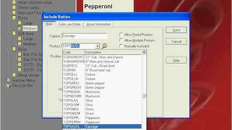 Menu Training 5-3 (Part 1): Include Button (Pizza on Conventional Menu)