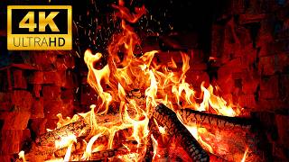 🔥Warm Night with Crackling Fireplace 4K UHD 🔥Cozy Fireplace Ambience and Soft Flames