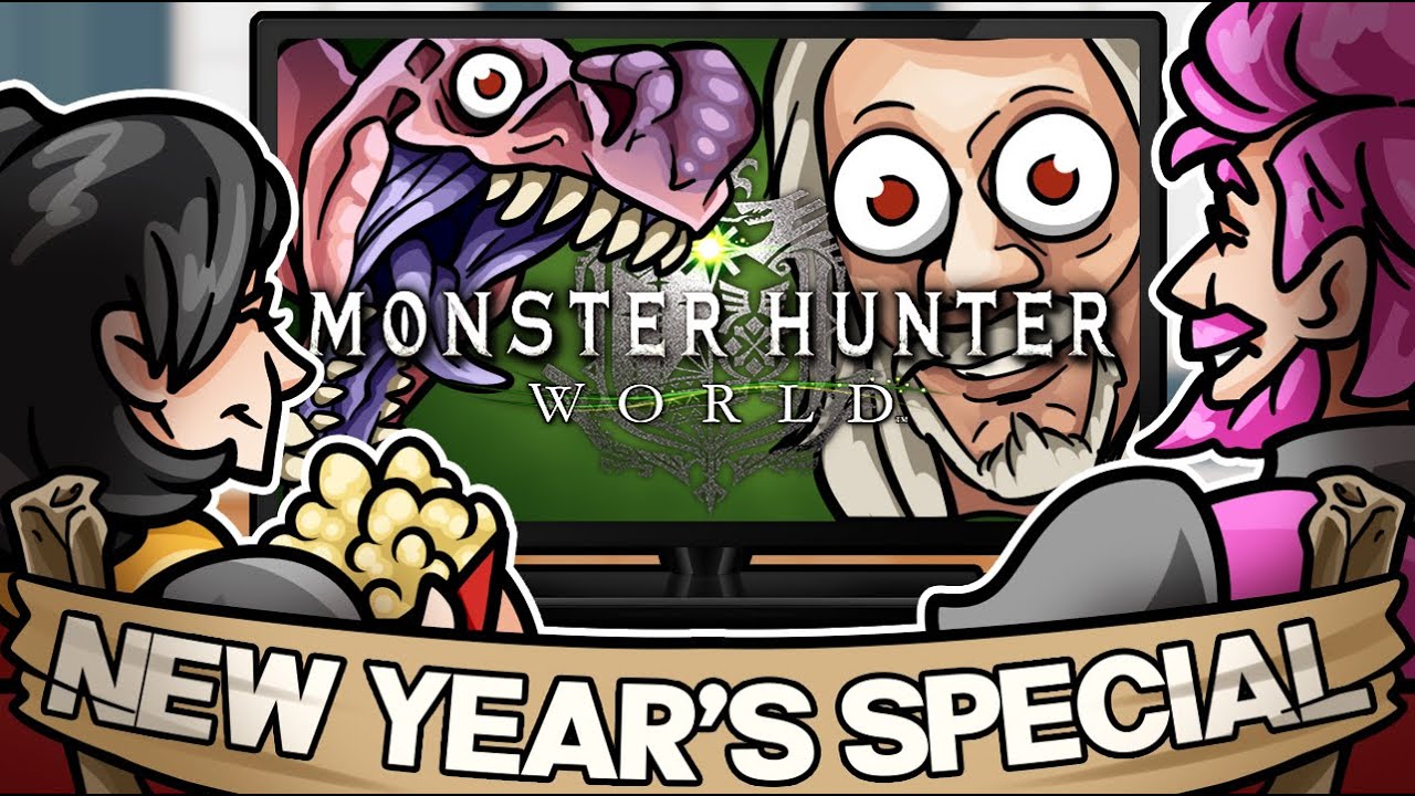 FIRST EVER WORLD VIDEO - Pro and Noob VS Monster Hunter World! (New Years Special)