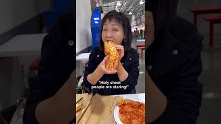 EATING COSTCO SAMPLES FOR DINNER WHEN THIS HAPPENED shorts viral mukbang