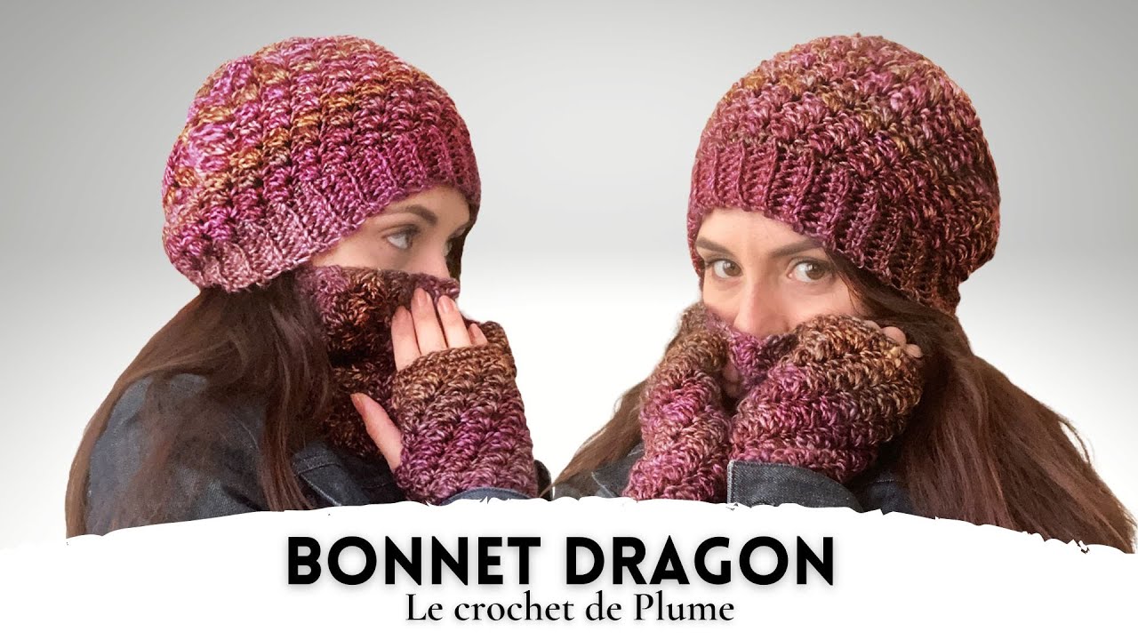 JARPSIRY Bonnet tricoté avec oreilles de chat pour femme, mignon et  confortable pour l'hiver avec corne du diable chapeau souple au crochet  avec