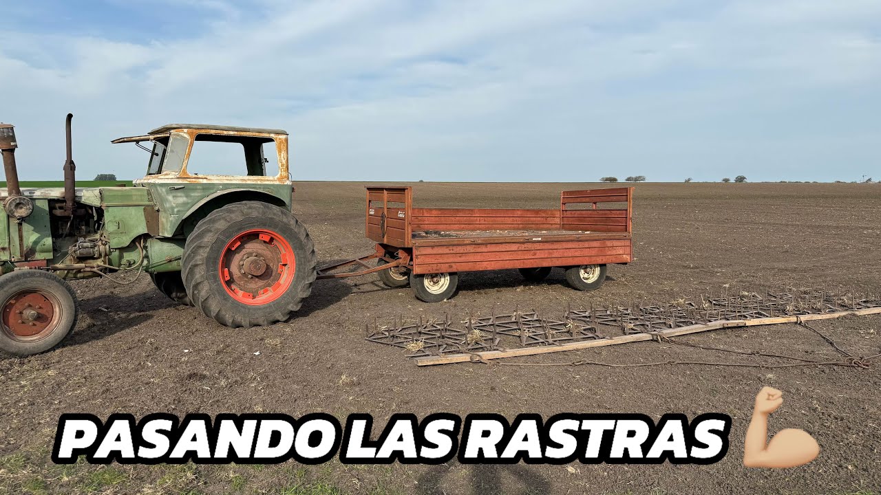 PASANDO las RASTRAS con el DEUTZ 65 antes de que LUEVA y ARREGLANDO el ALTERNADOR