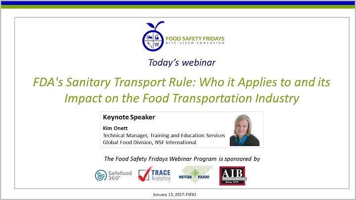 FDA's Sanitary Transport Rule: Who it Applies to and its Impact on the Food Transportation Industry - DayDayNews